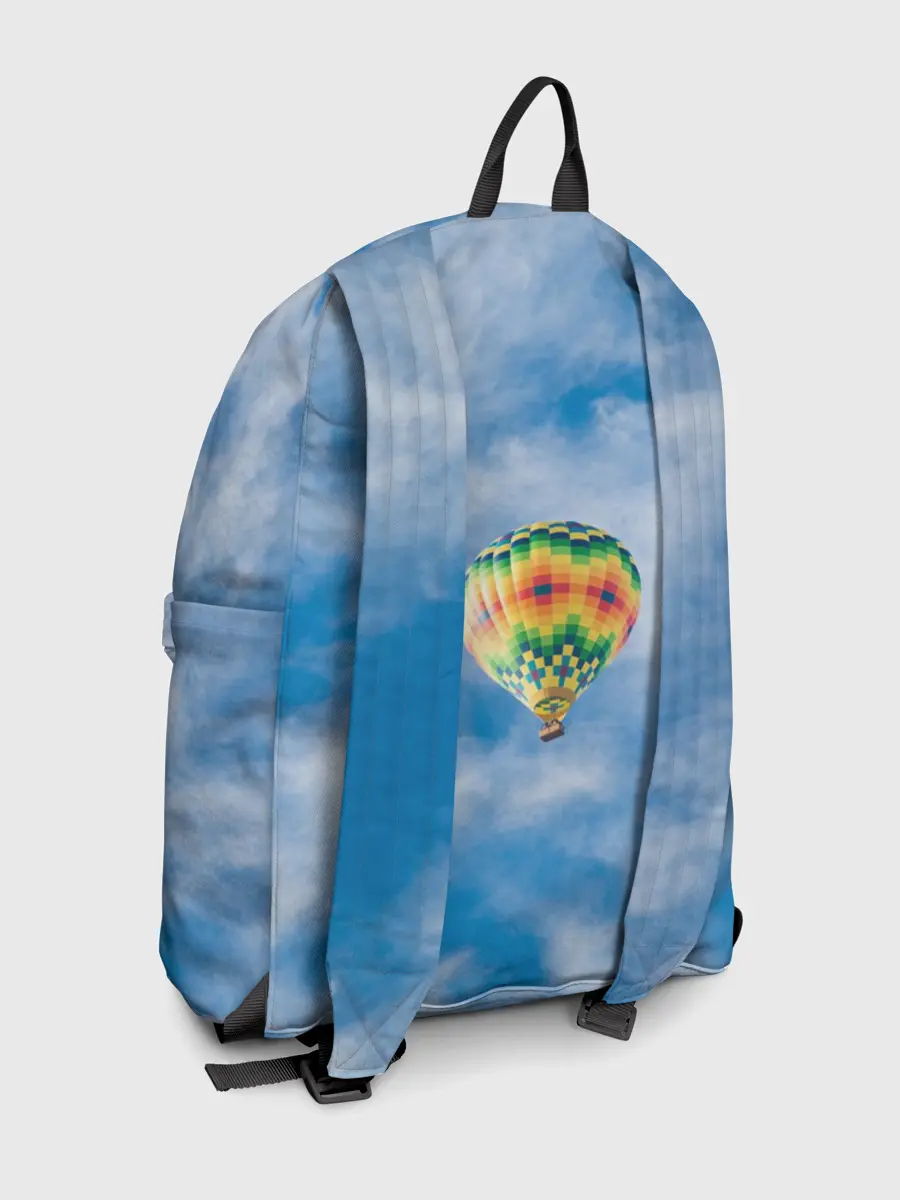 Рюкзак джинсовый / Воздушный шар в небе