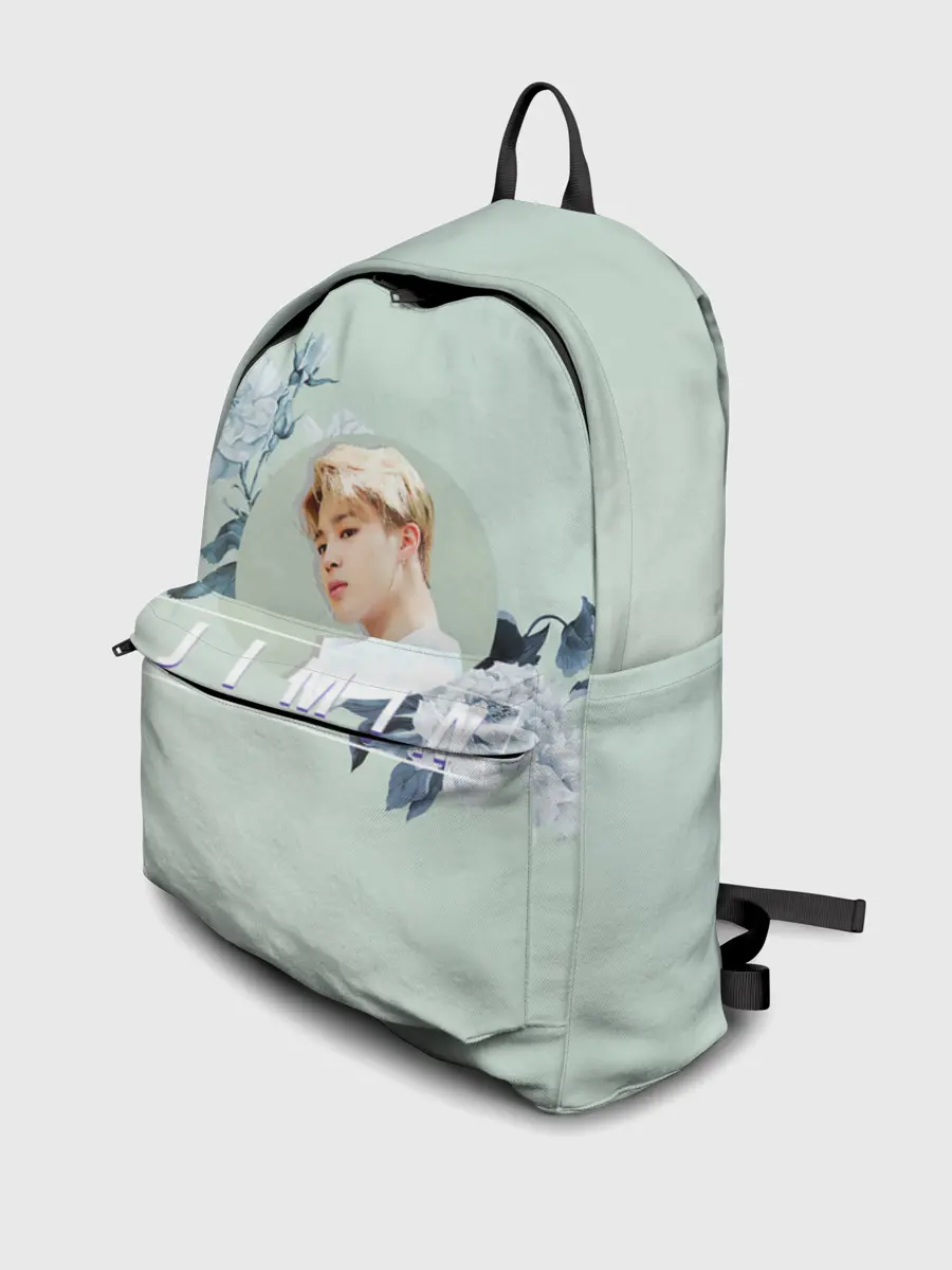 Рюкзак джинсовый / Чимин в цветах