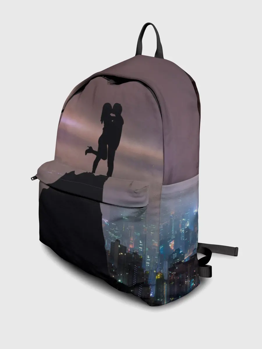 Рюкзак джинсовый / Влюбленные на фоне города