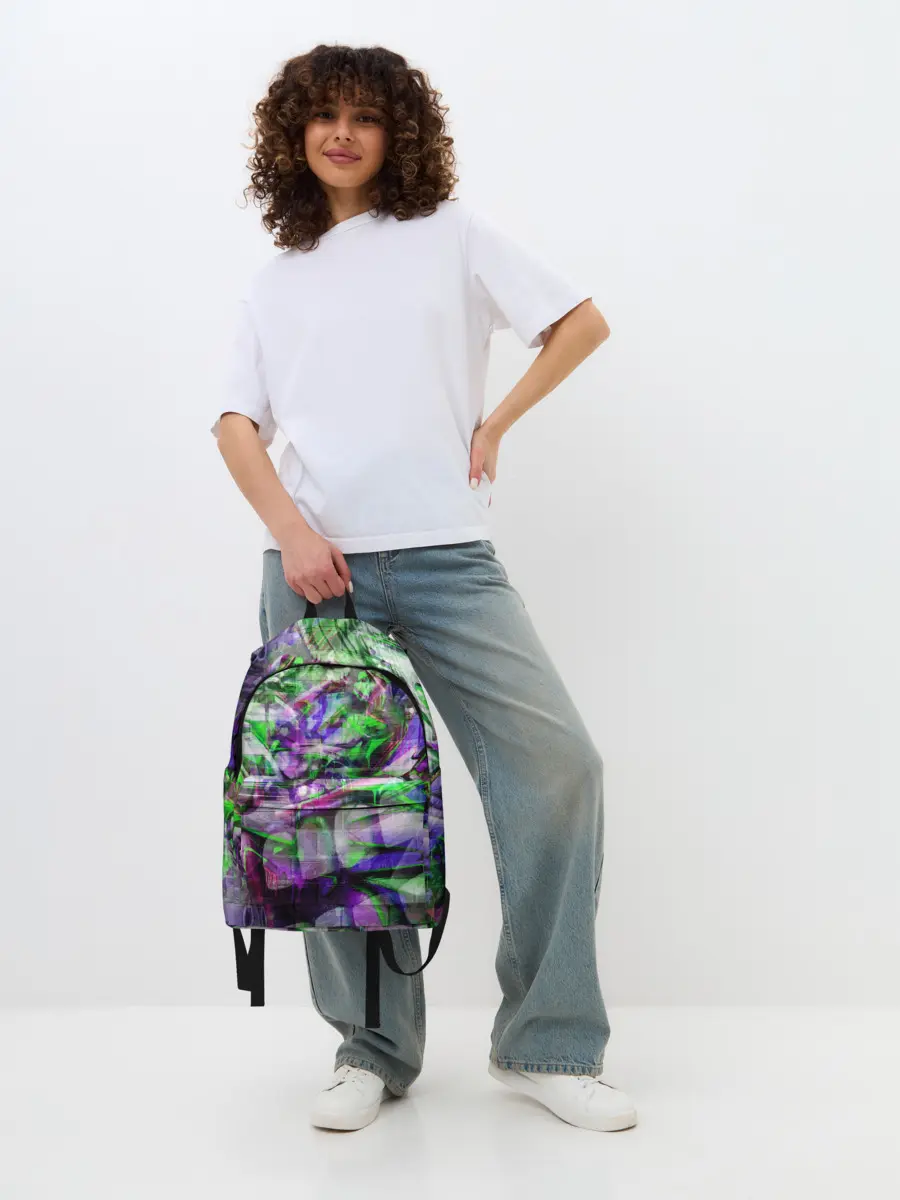 Рюкзак джинсовый / Граффити на стене