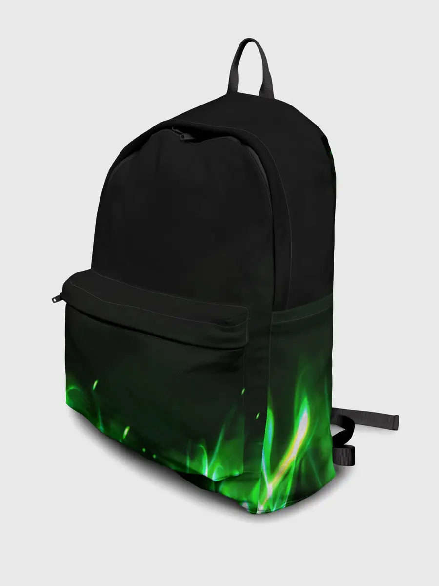 Рюкзак джинсовый / Зеленый огонь