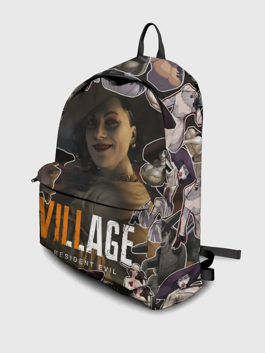 Рюкзак джинсовый / Dimitrescu stikers style