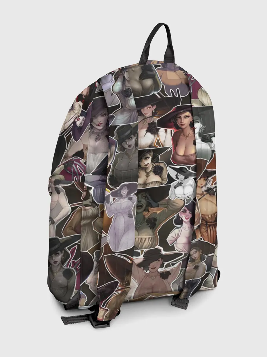 Рюкзак джинсовый / Dimitrescu stikers style 2