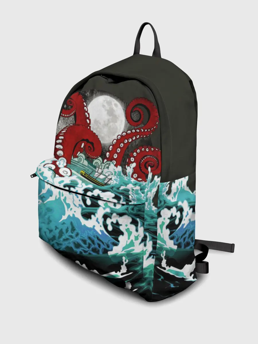 Рюкзак джинсовый / Корабль на Волнах | Кракен