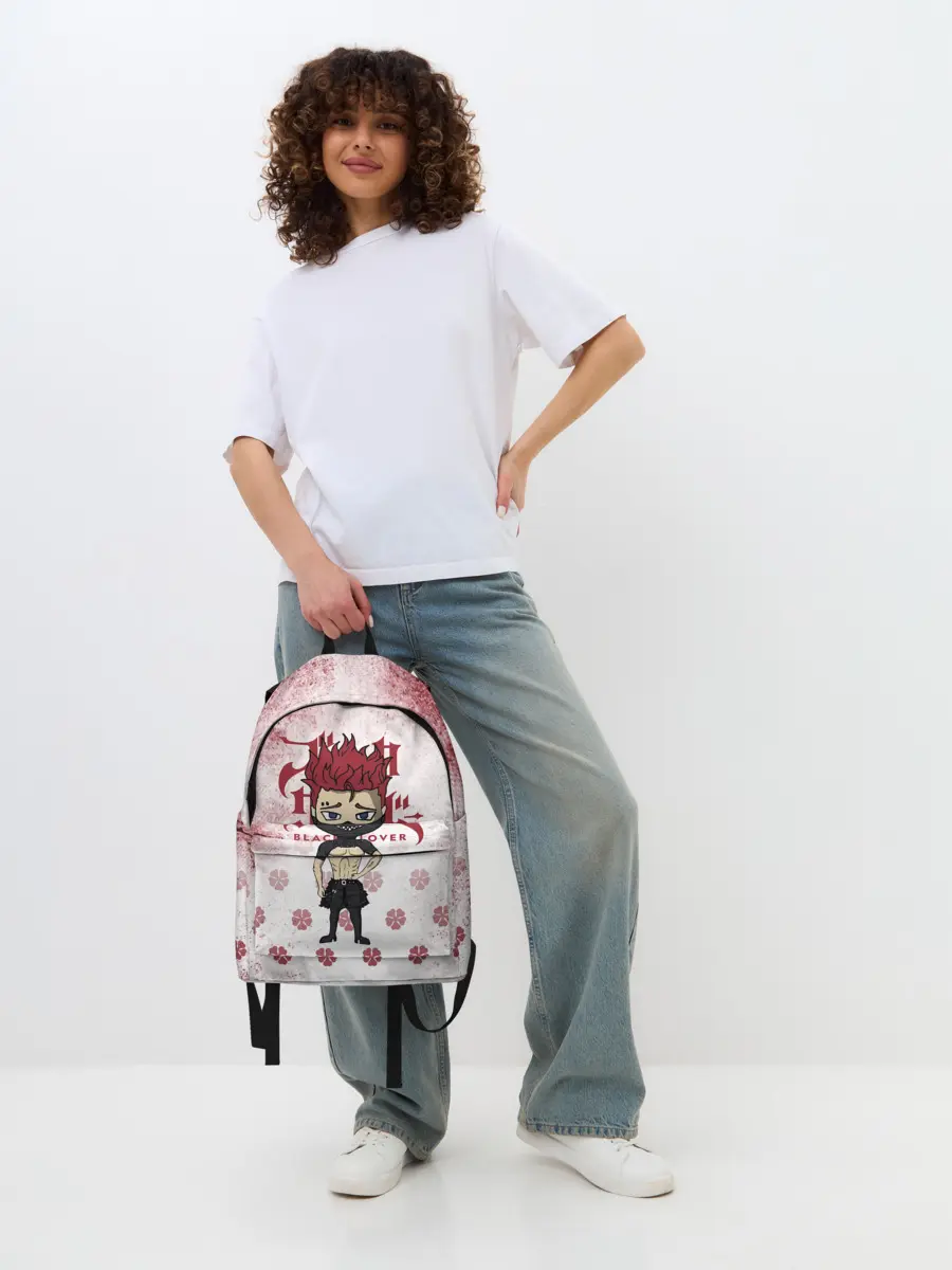 Рюкзак джинсовый / Зора Идеаре Чёрный клевер