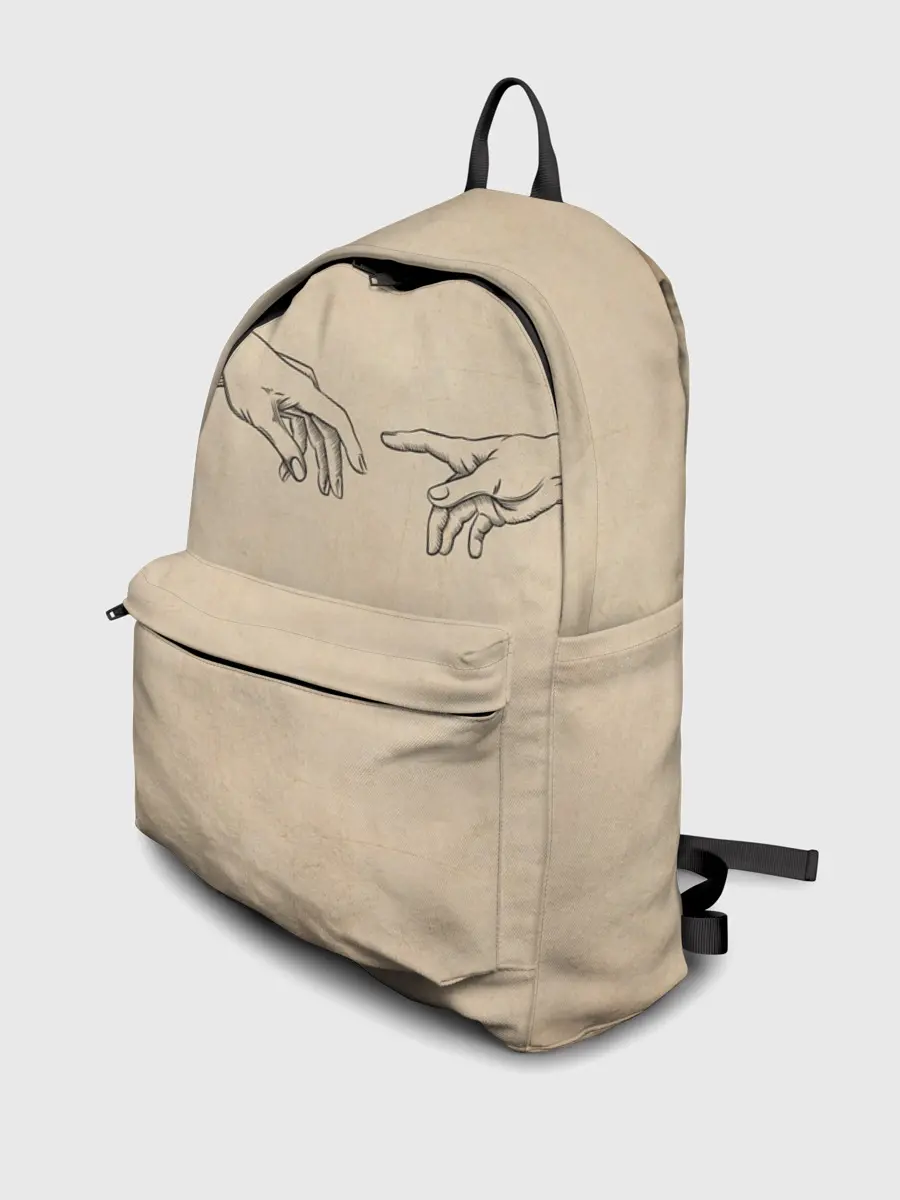 Рюкзак джинсовый / Сотворение Адама | Гранж