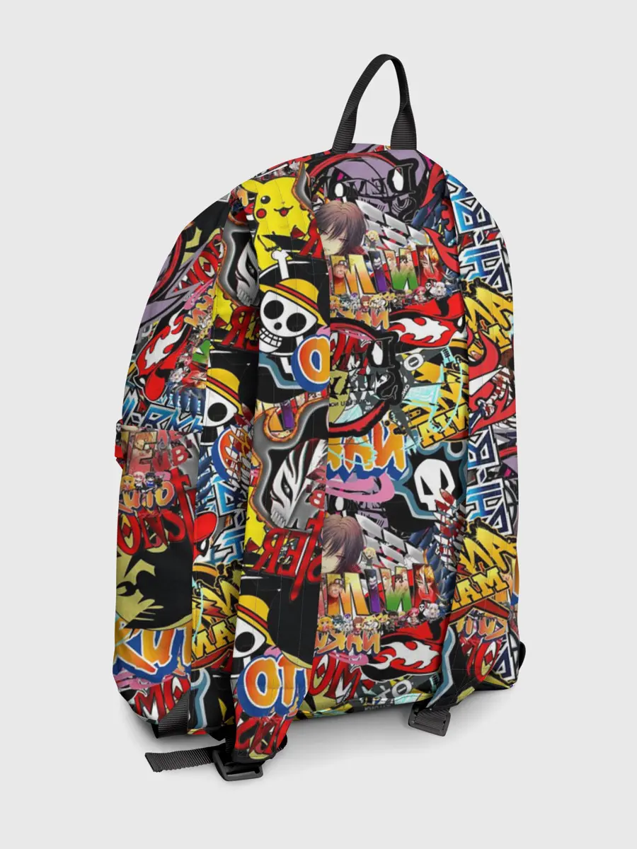 Рюкзак джинсовый / Логотипы Аниме Мультиков