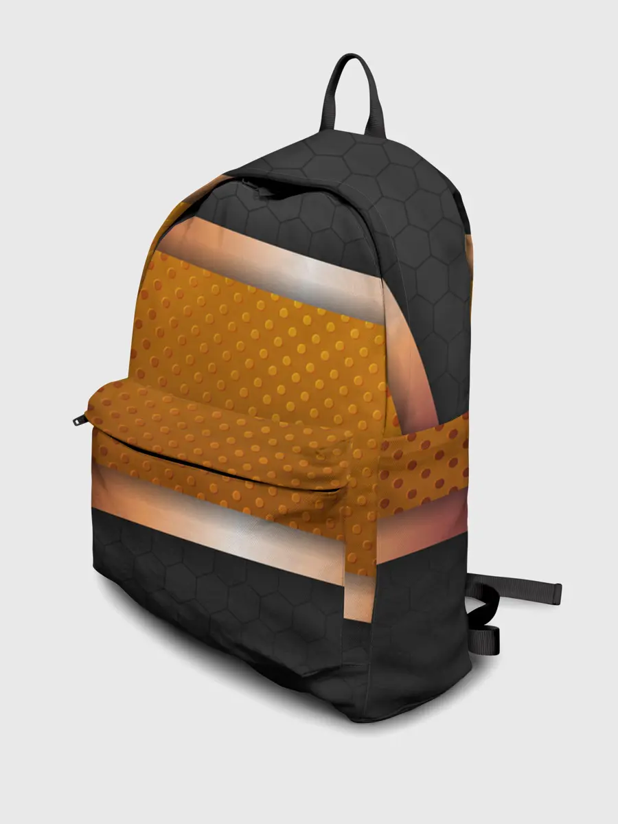 Рюкзак джинсовый / 3d gold / black