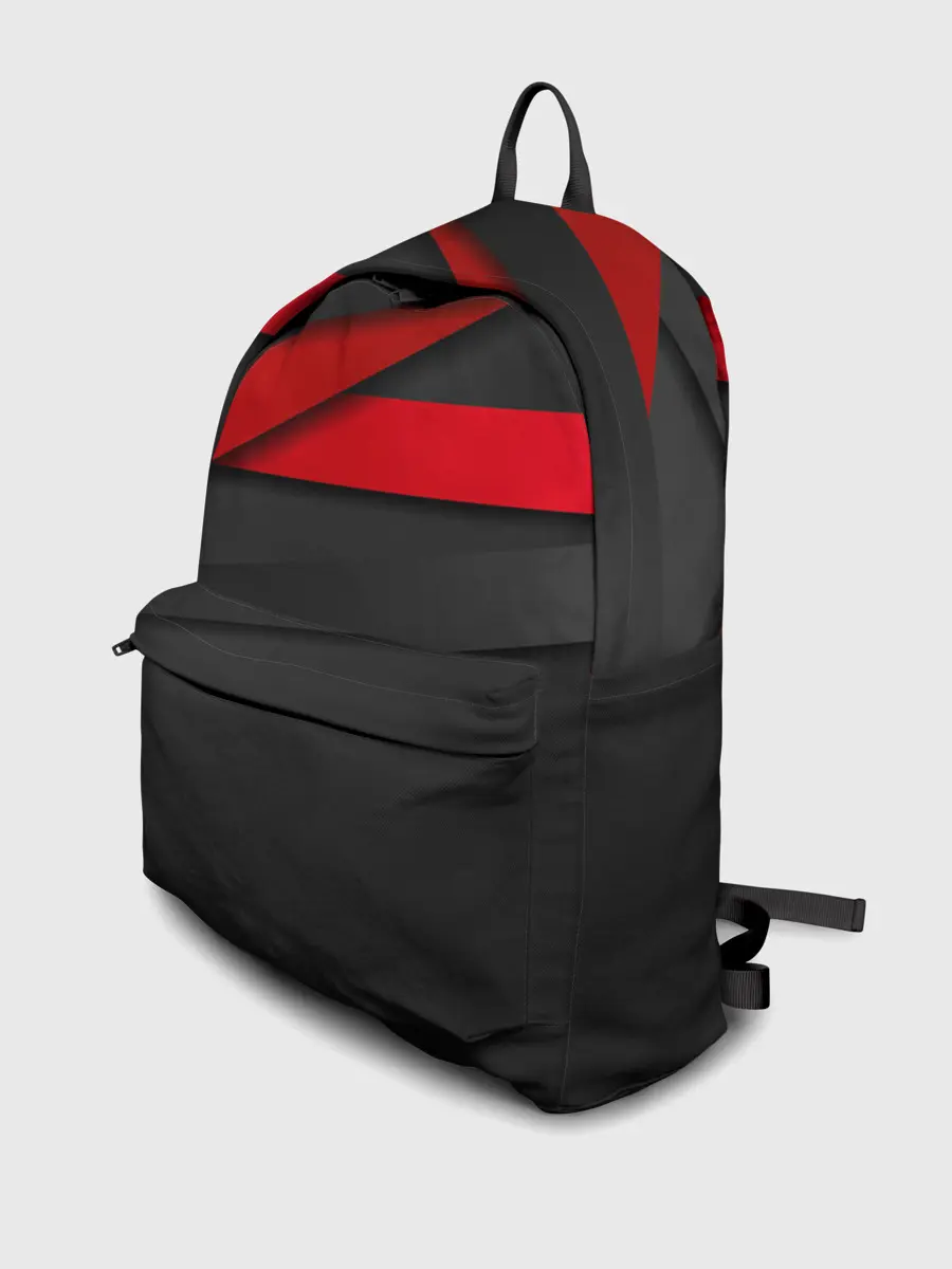 Рюкзак джинсовый / Красные полосы