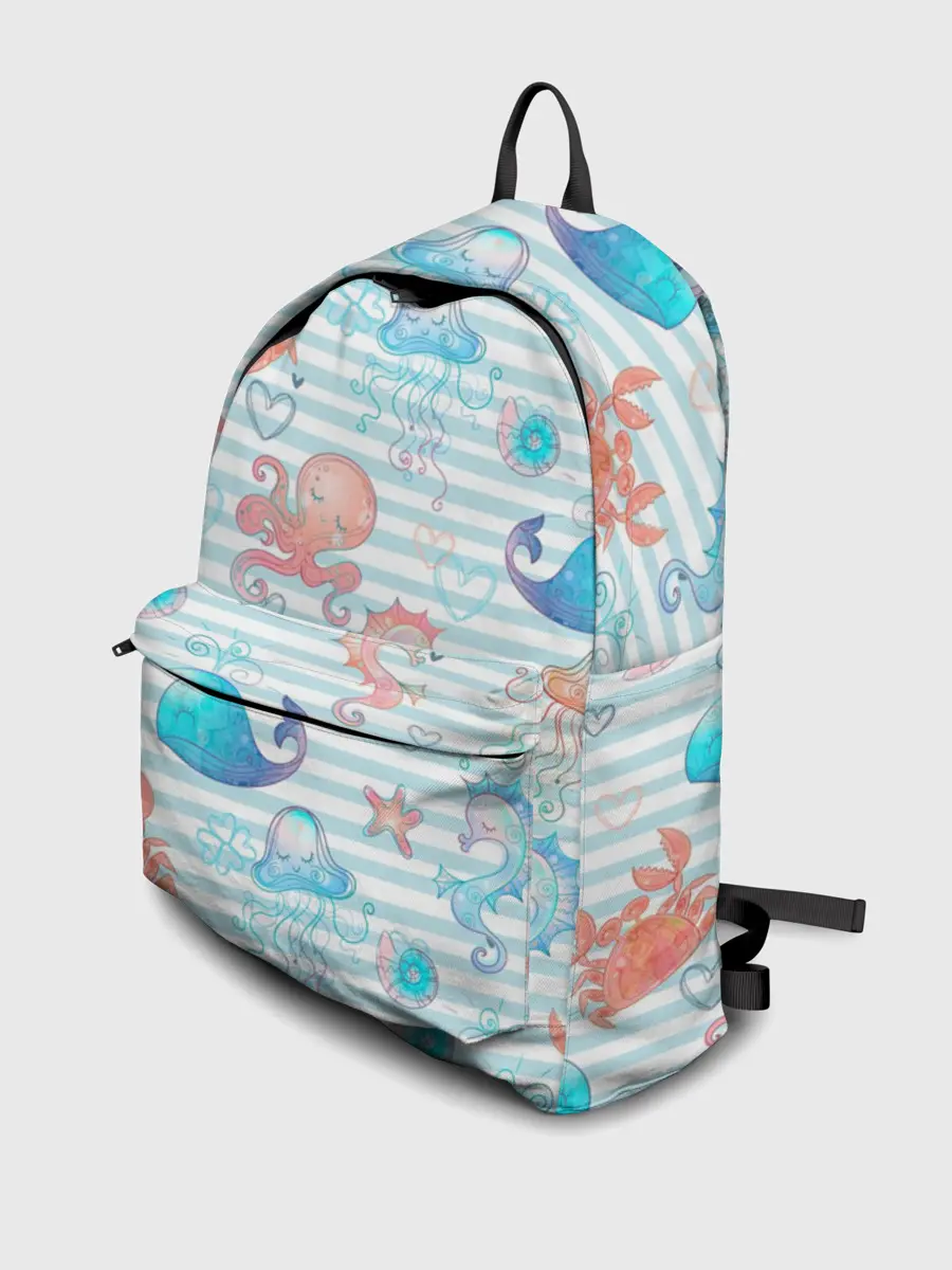 Рюкзак джинсовый / Морские жители