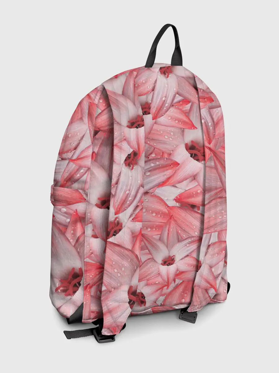 Рюкзак джинсовый / Красные Цветы