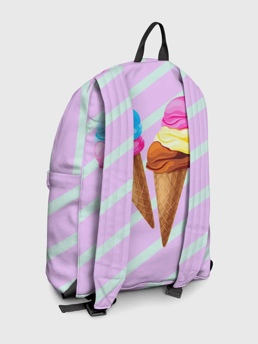 Рюкзак джинсовый / Мороженое графический фон