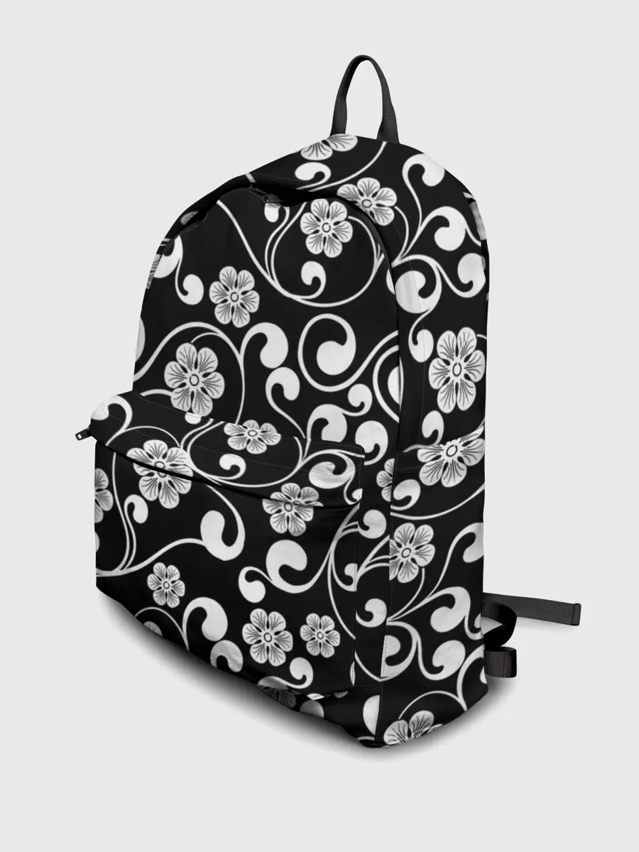 Рюкзак джинсовый / Векторные цветы