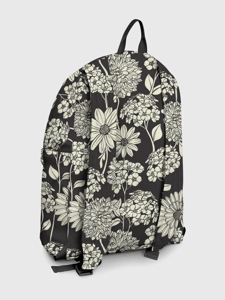 Рюкзак джинсовый / Белые цветы