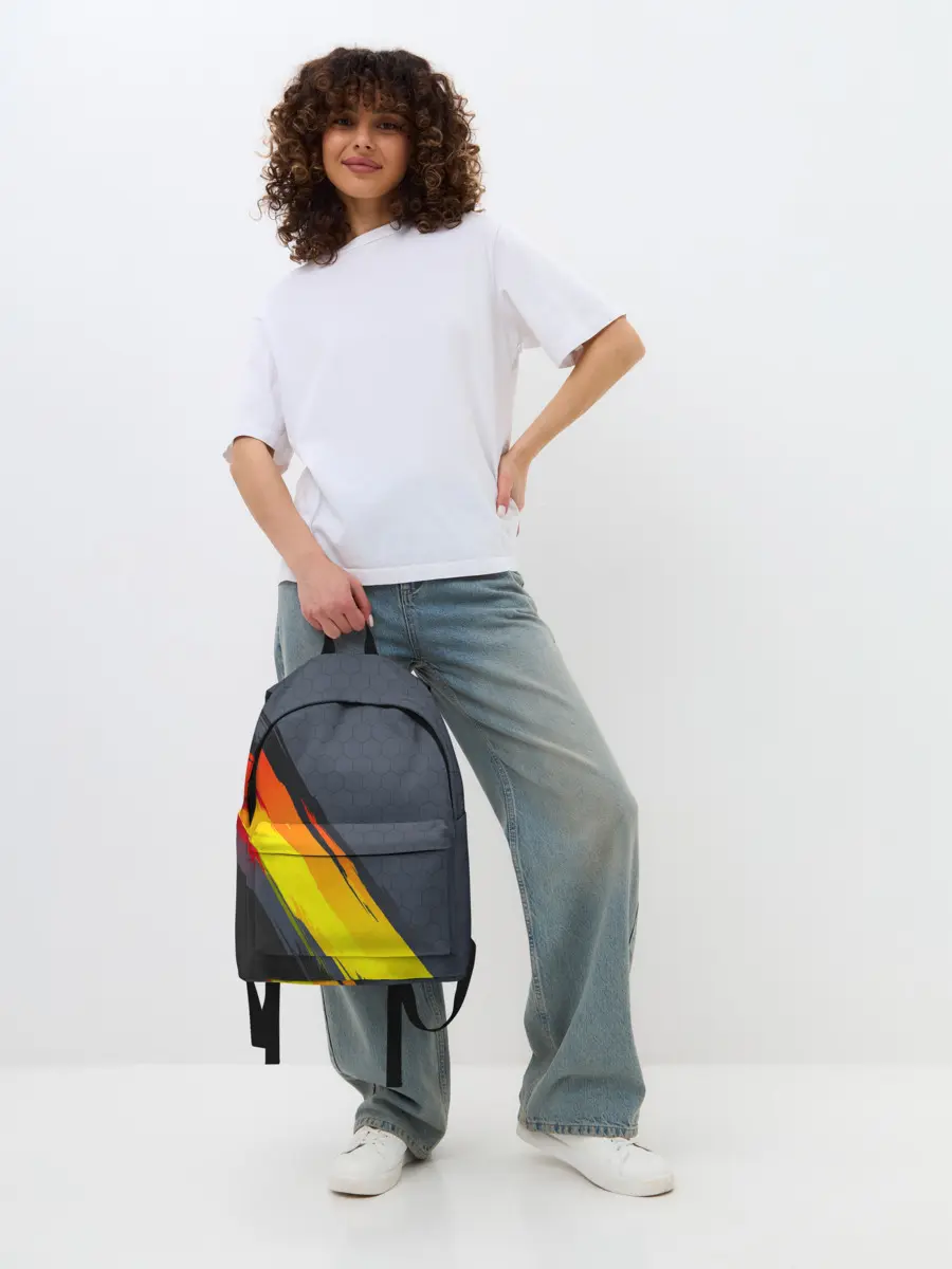 Рюкзак джинсовый / Gray Yellow Style