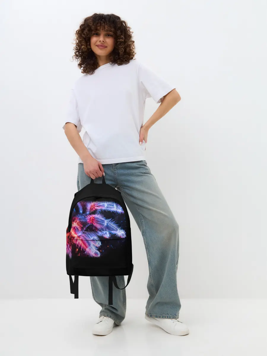 Рюкзак джинсовый / НЕОНОВЫЙ ПАУК