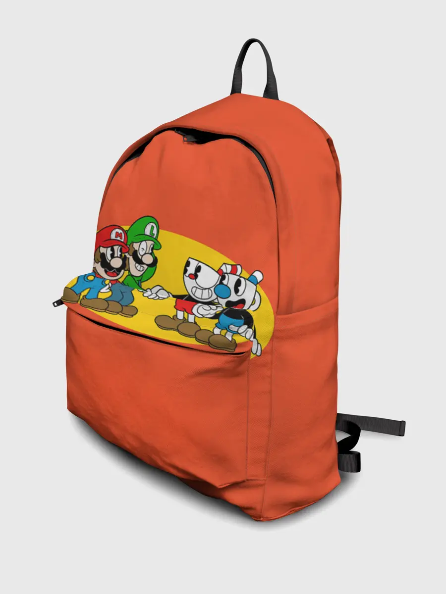 Рюкзак джинсовый / CupHead x Mario