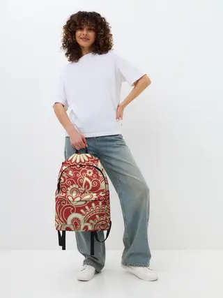 Рюкзак джинсовый / КрасиВая ХохЛома