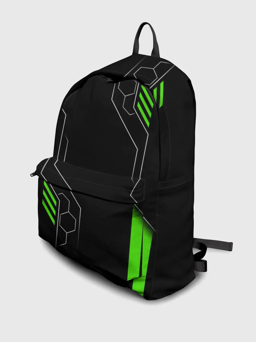 Рюкзак джинсовый / ФУТУРИСТИЧНАЯ БРОНЯ | ЗЕЛЕНАЯ