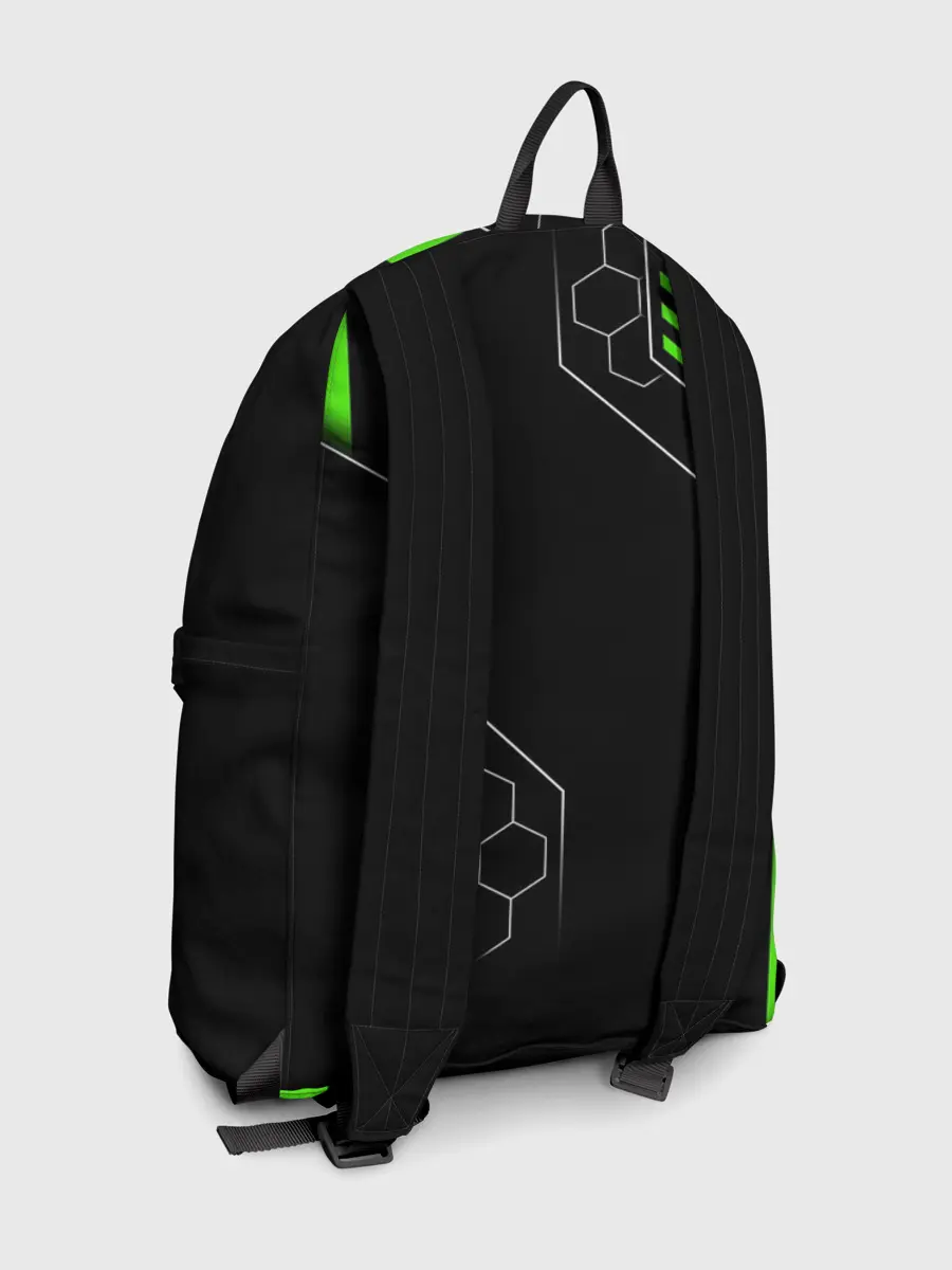 Рюкзак джинсовый / ФУТУРИСТИЧНАЯ БРОНЯ | ЗЕЛЕНАЯ