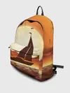 Рюкзак джинсовый / Кораблик на закате