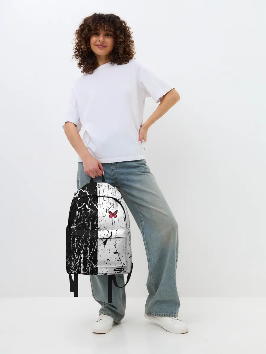 Рюкзак джинсовый / ЧБ ГРАНЖ | RED BUTTERFLY