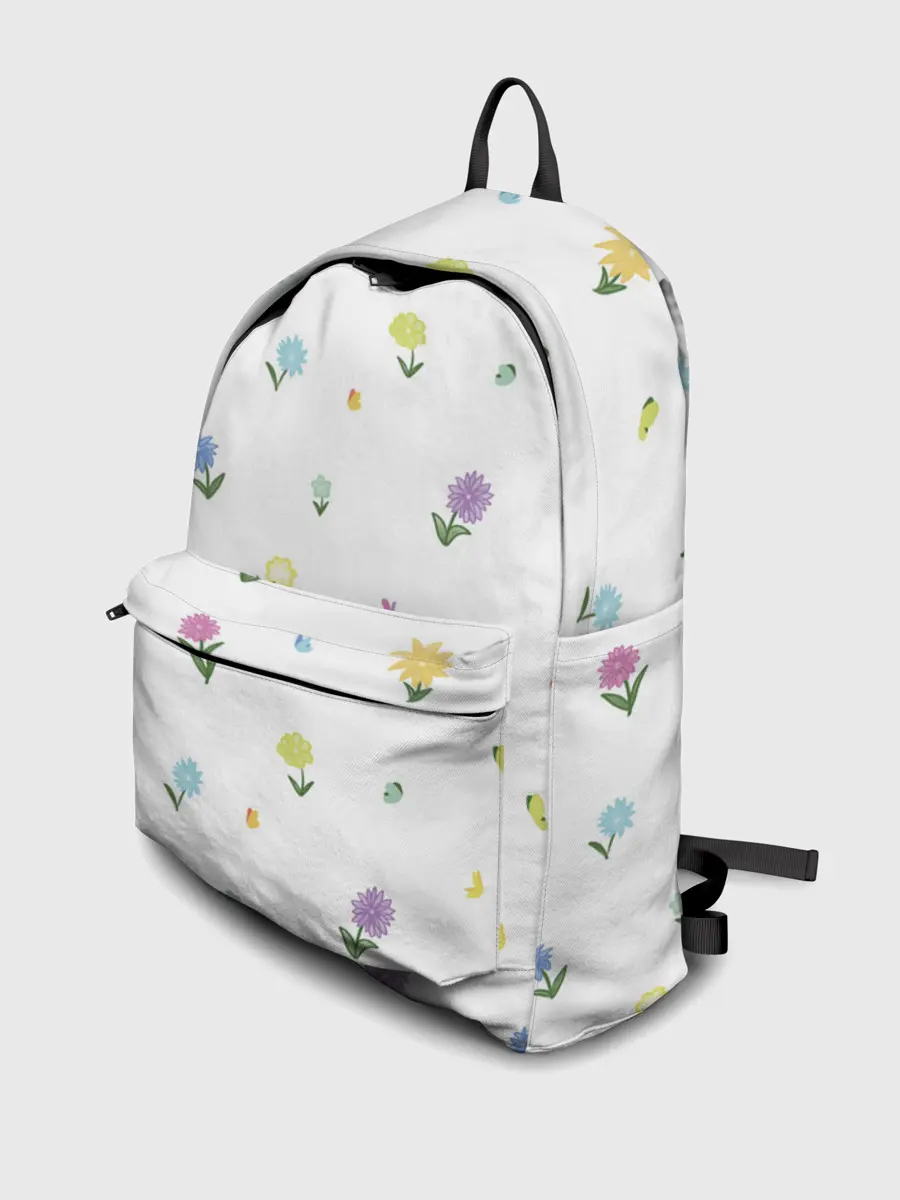 Рюкзак джинсовый / Цветы и бабочки