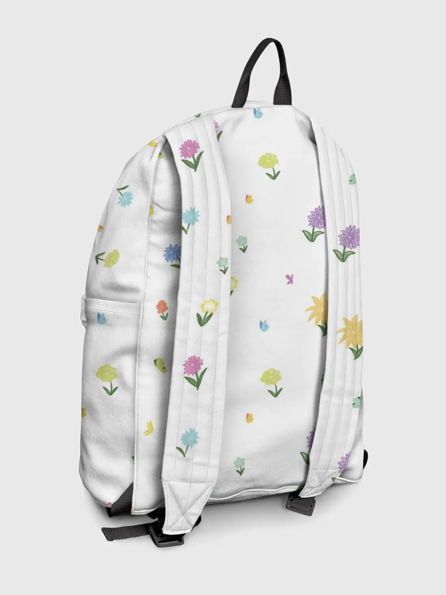 Рюкзак джинсовый / Цветы и бабочки