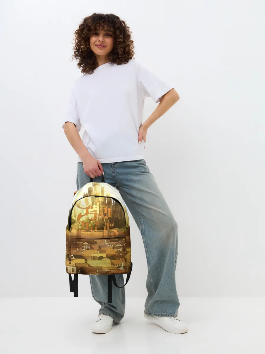 Рюкзак джинсовый / Чёрный клевер город