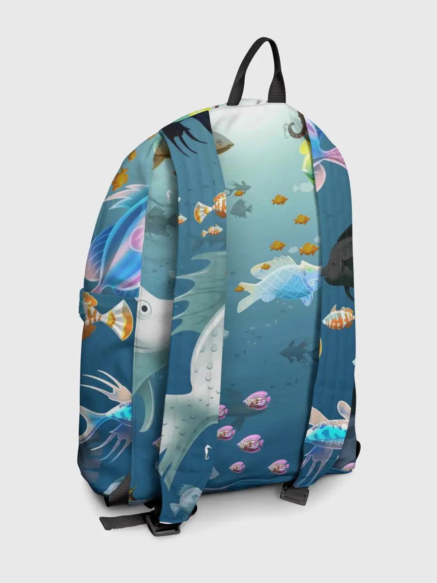 Рюкзак джинсовый / Мультяшные рыбки | Пляжная