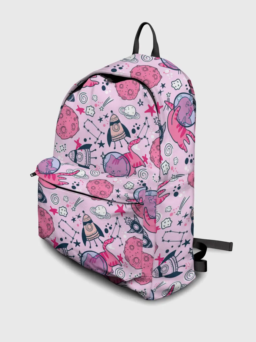 Рюкзак джинсовый / Кошки в космосе