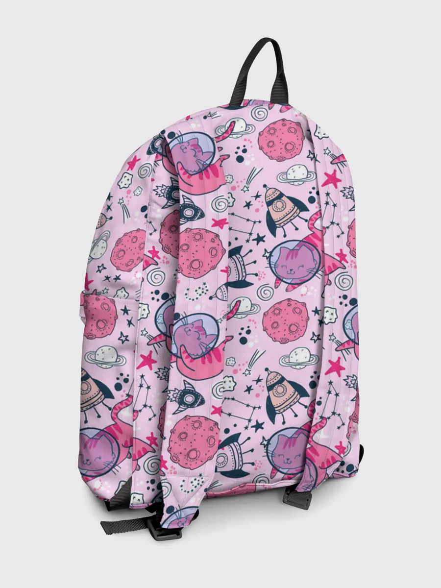 Рюкзак джинсовый / Кошки в космосе