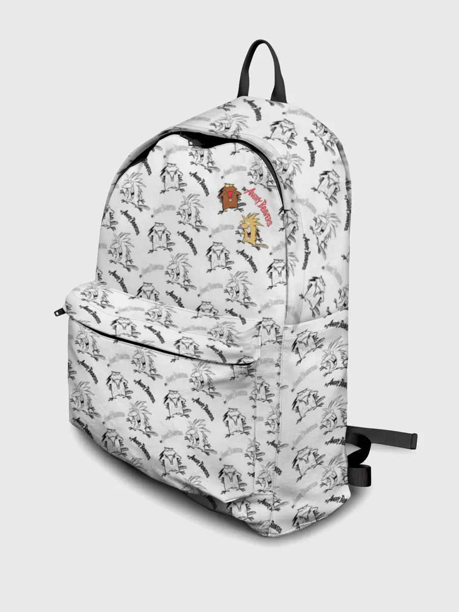 Рюкзак джинсовый / Крутые бобры паттерн