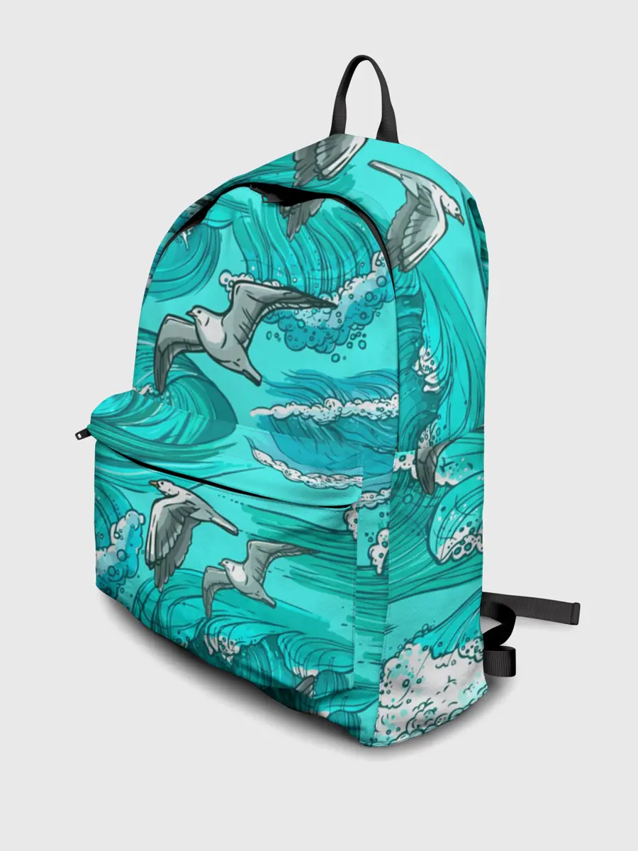 Рюкзак джинсовый / Чайки в море