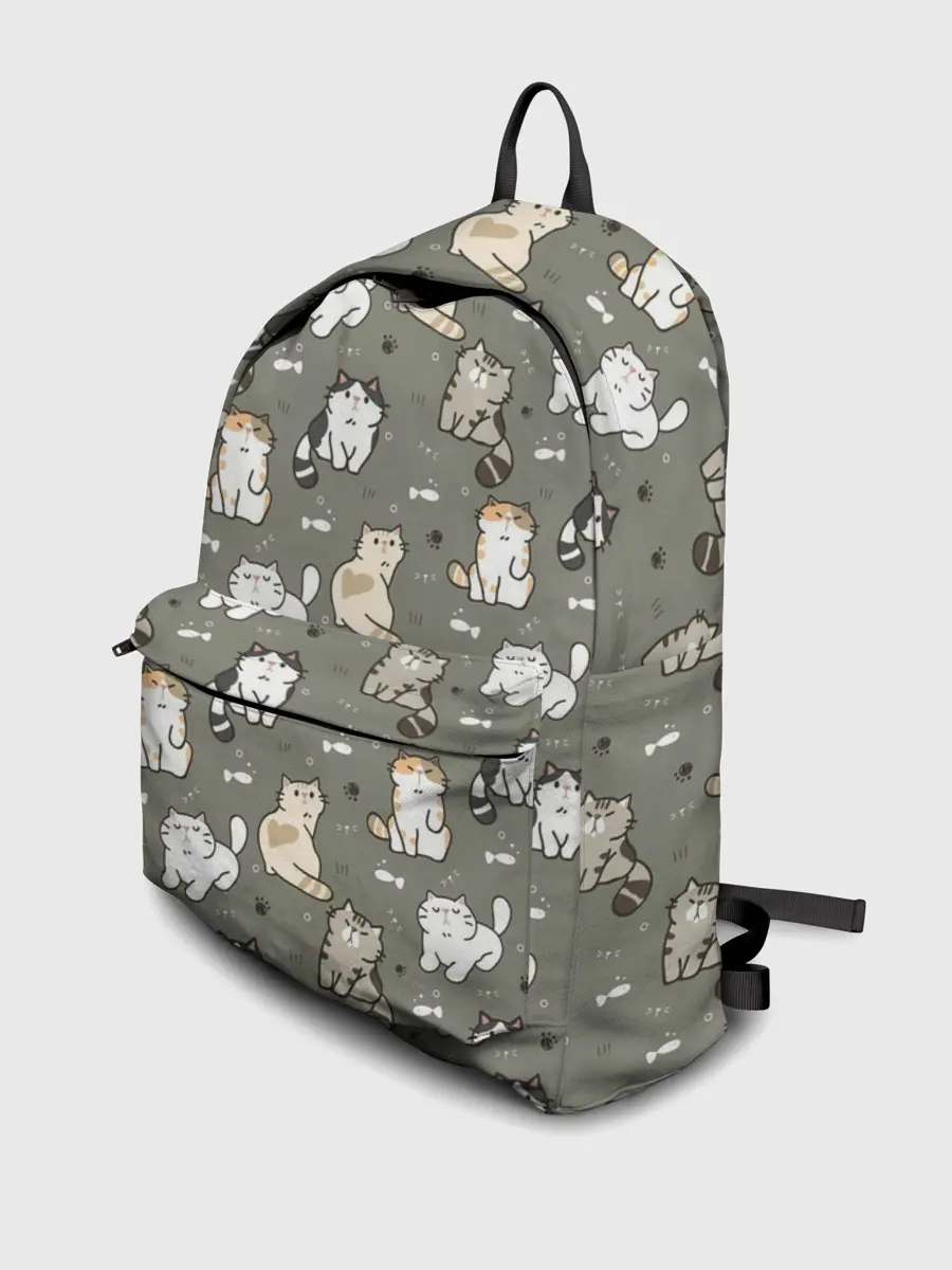 Рюкзак джинсовый / Кошечки с рыбками