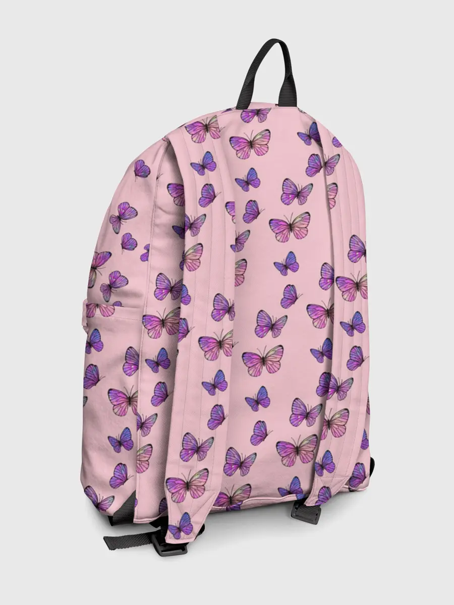 Рюкзак джинсовый / Бабочки фиолетовые | 2