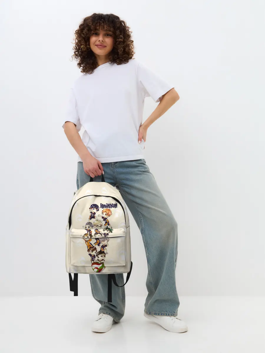 Рюкзак джинсовый / Команда Карасуно | Haikyuu!!