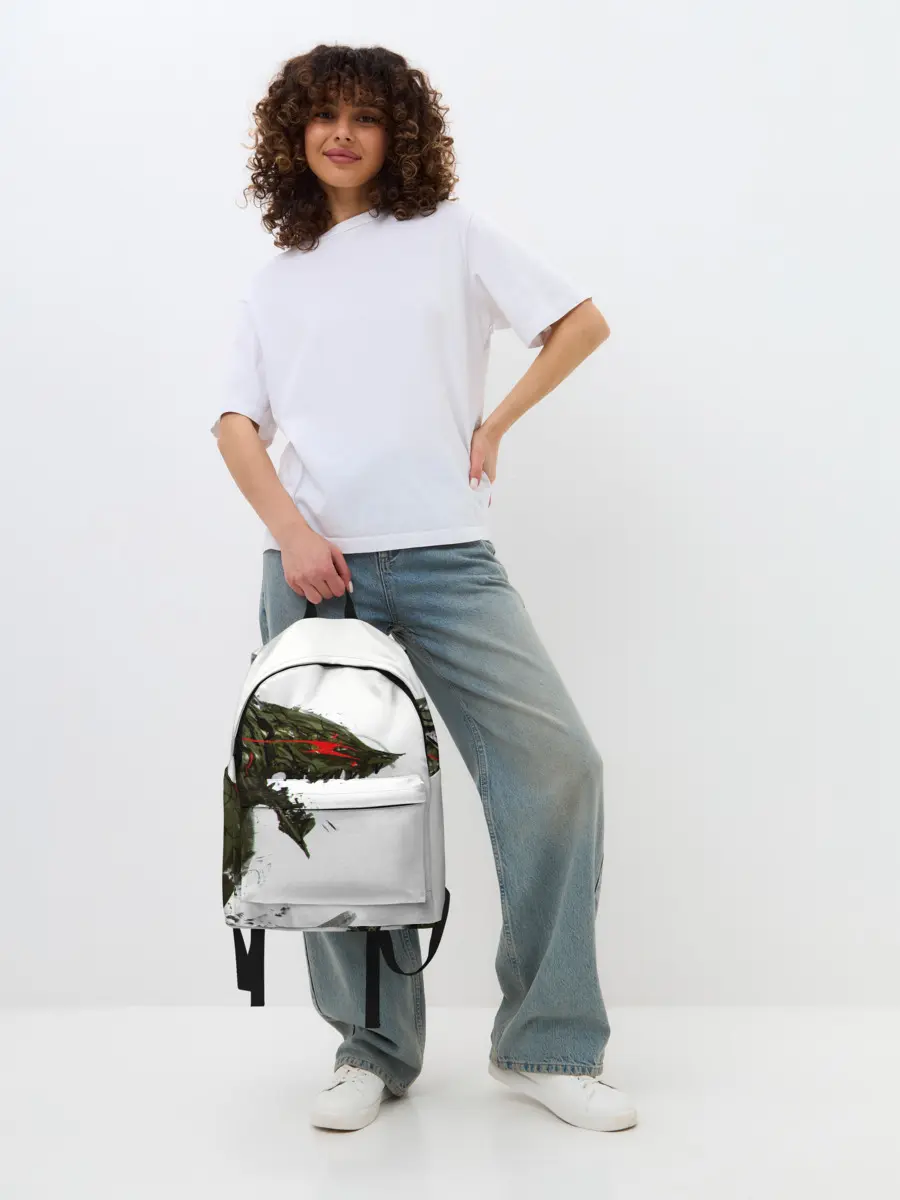 Рюкзак джинсовый / БЕРСЕРК красками