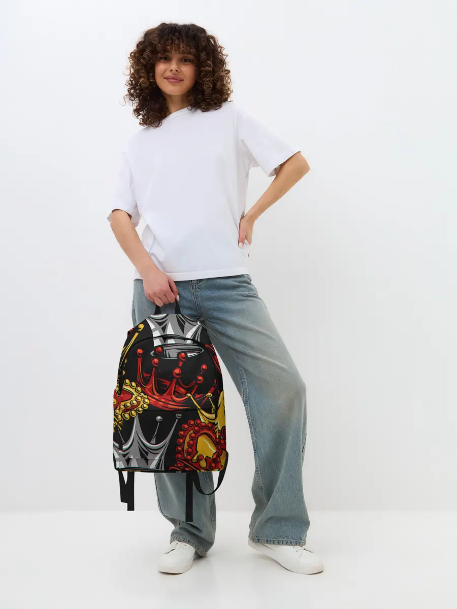 Рюкзак джинсовый / КОРОЛЕВСКИЙ БАГРОВЫЙ 3D