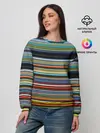 Женский свитшот / РАзноцыетные линии полосы хаос