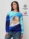Женский свитшот / Котик Ангелочек