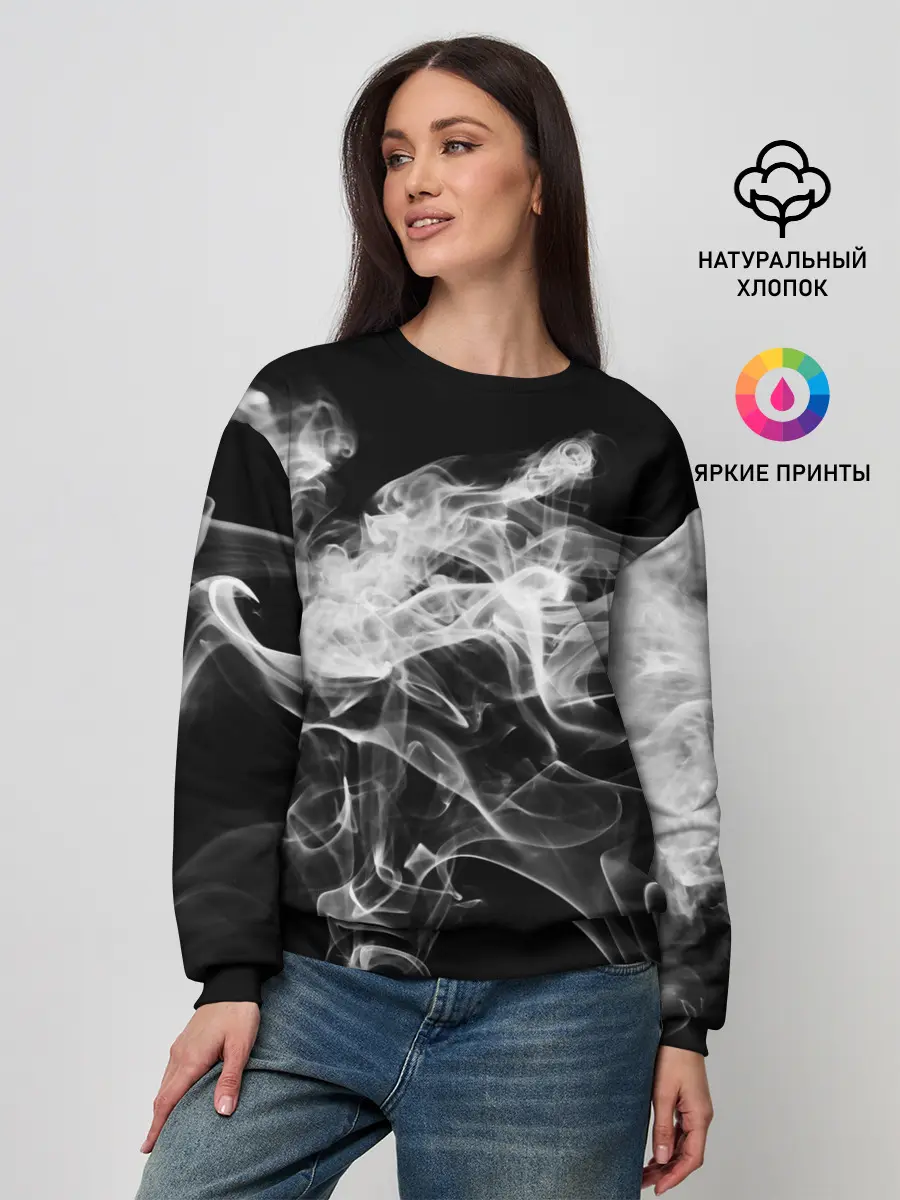 Женский свитшот / СЕРЫЙ ДЫМ