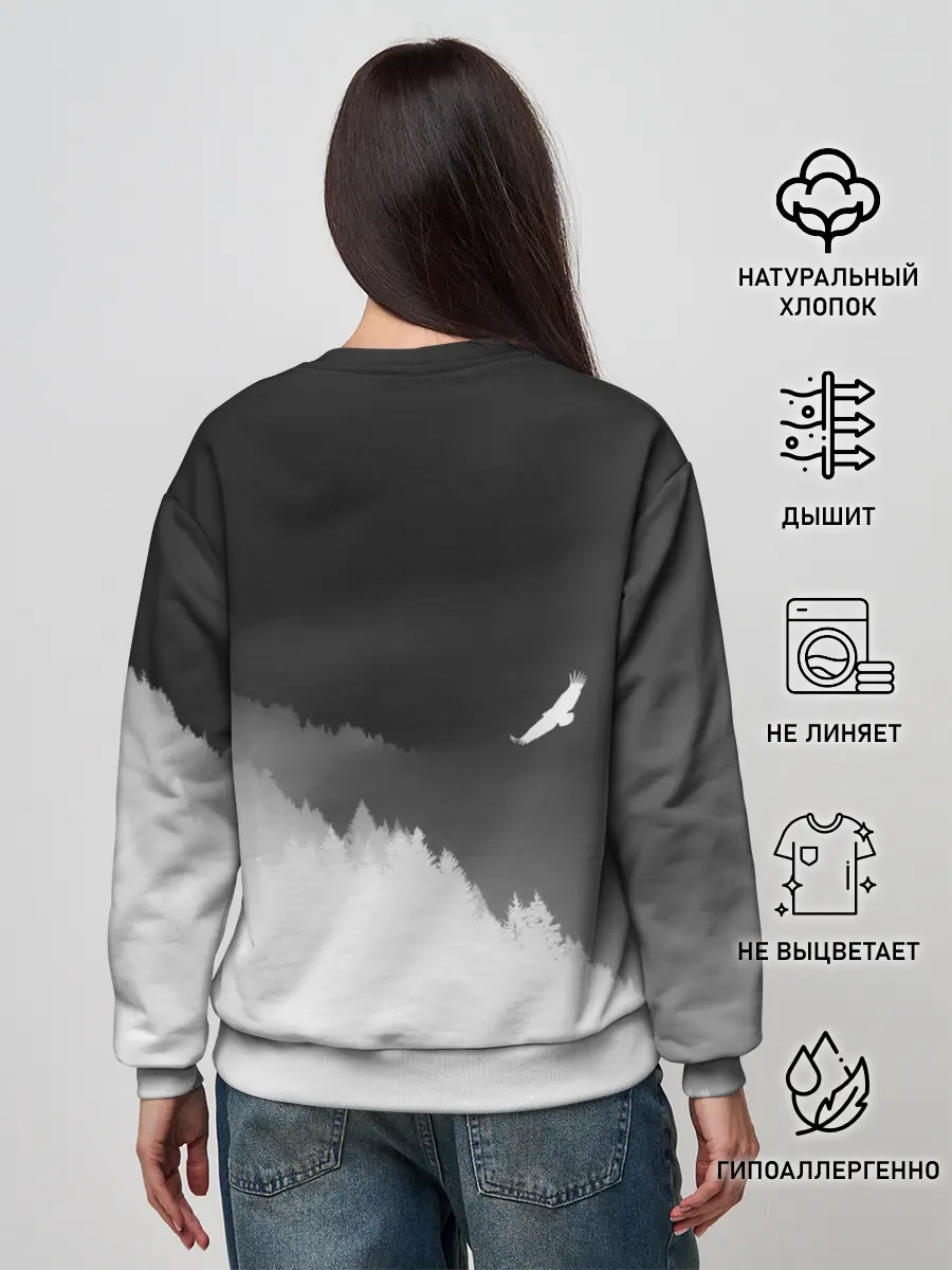 Женский свитшот / ОРЁЛ НАД ЛЕСОМ