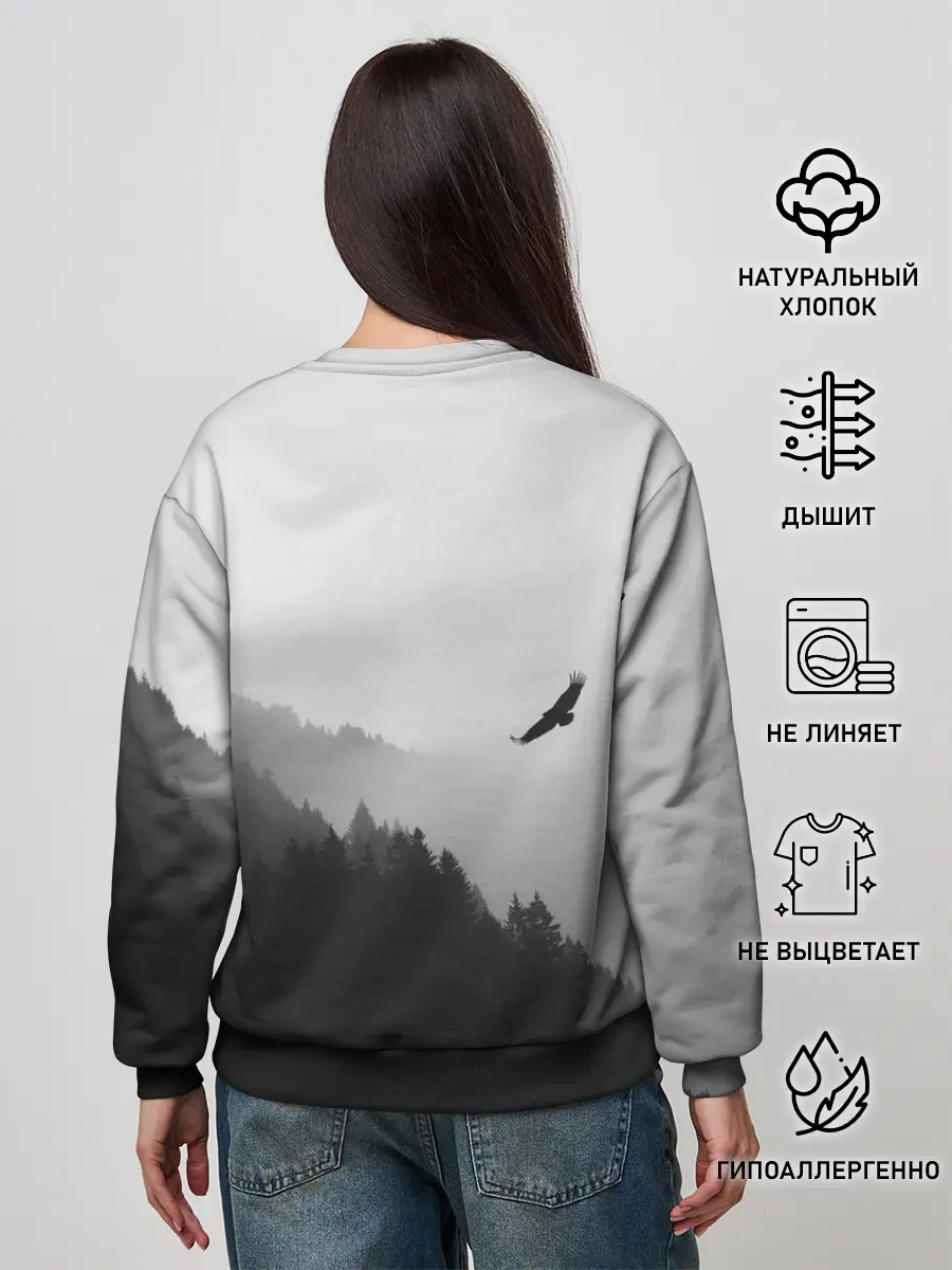 Женский свитшот / ОРЁЛ НАД ЛЕСОМ