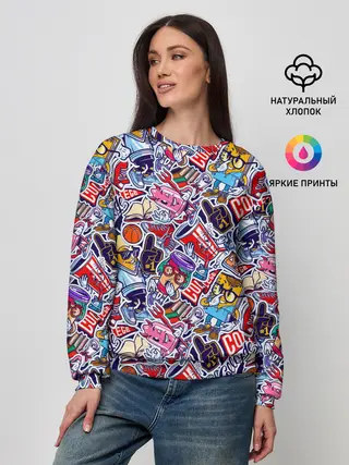 Женский свитшот / Стикерпак