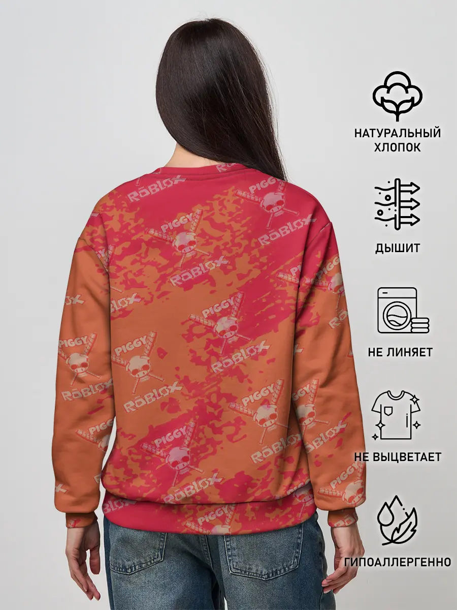 Женский свитшот / Свинка Пигги из Roblox