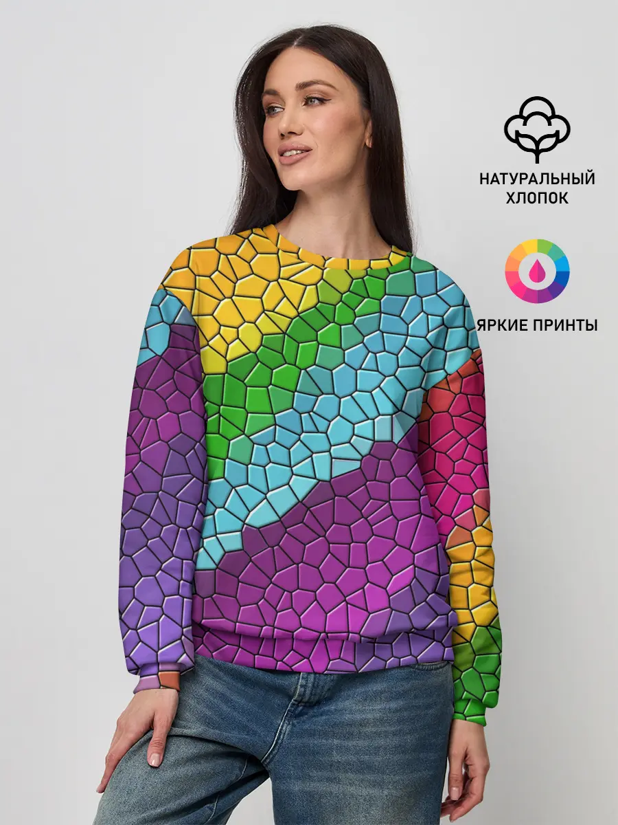 Женский свитшот / Яркая мозаика