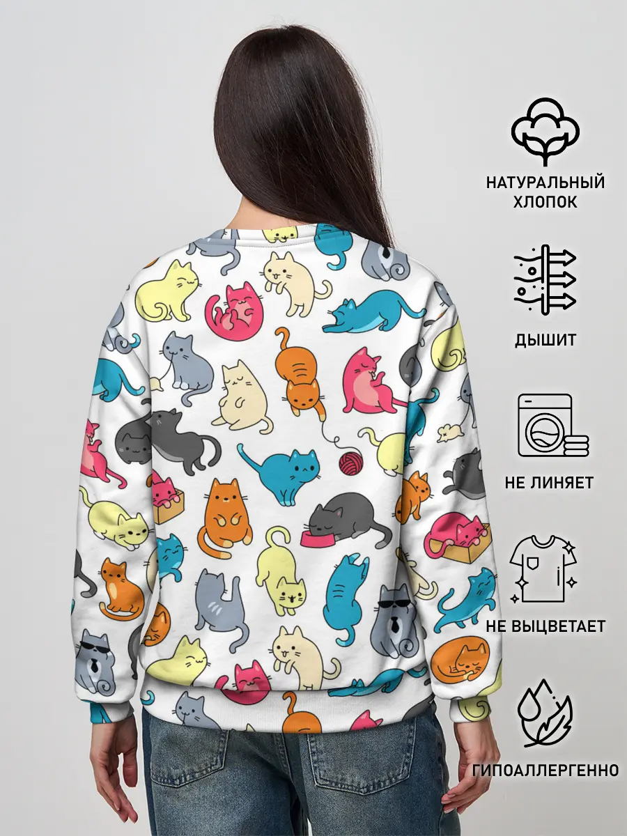 Женский свитшот / Кошачья стая
