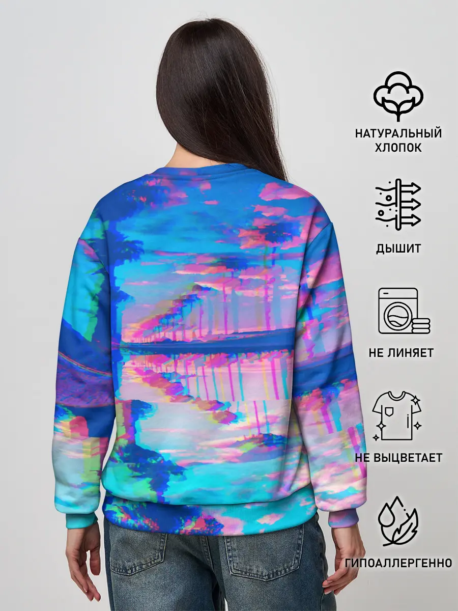 Женский свитшот / ГАВАЙИ ГЛИТЧ