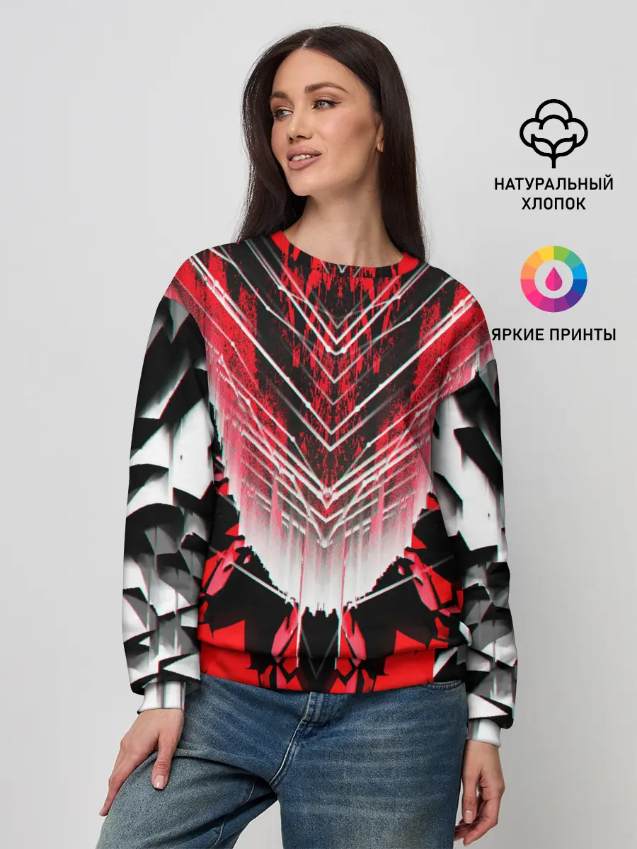 Женский свитшот / STRIPES GEOMETRY